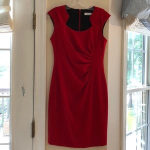 Red Calvin Klein dress